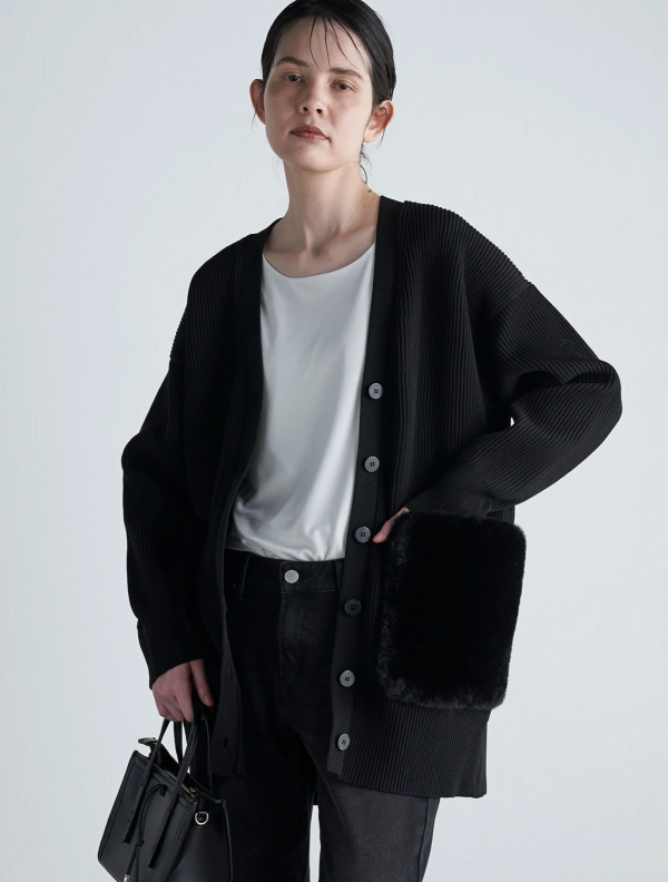 エコファーポケット付き畦カーディガン🌿 | マーブルヴァレー | 大丸京都店公式 SHOP BLOG