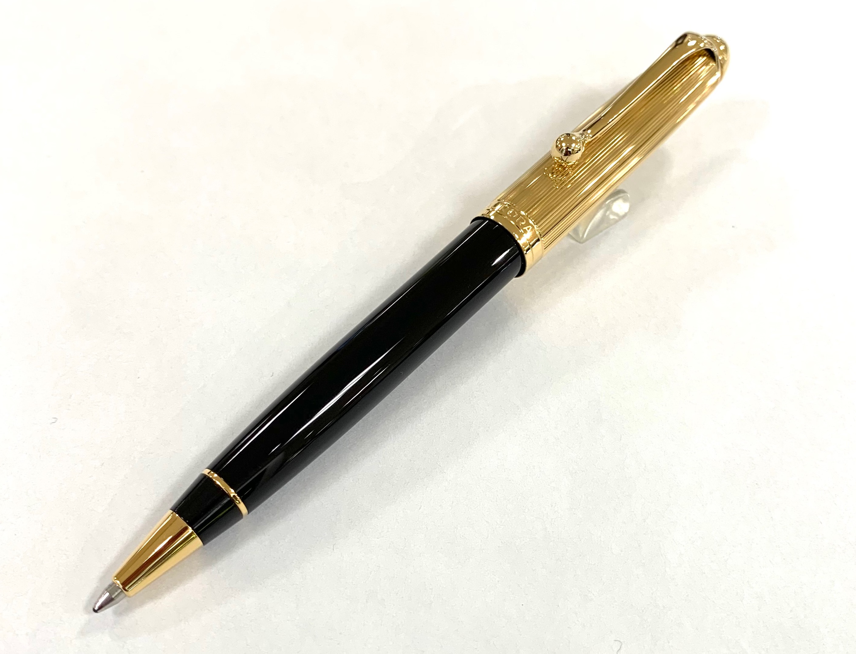中古)AURORA アウロラ 万年筆 88 ゴールドキャップ/ブラック F