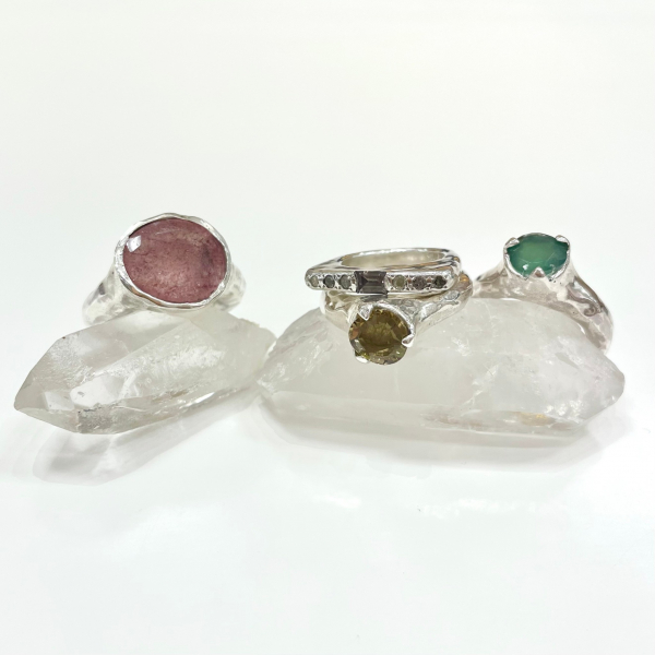 ロザマリア rosa maria 清々しく ダイヤモンド ルビー シルバー リング